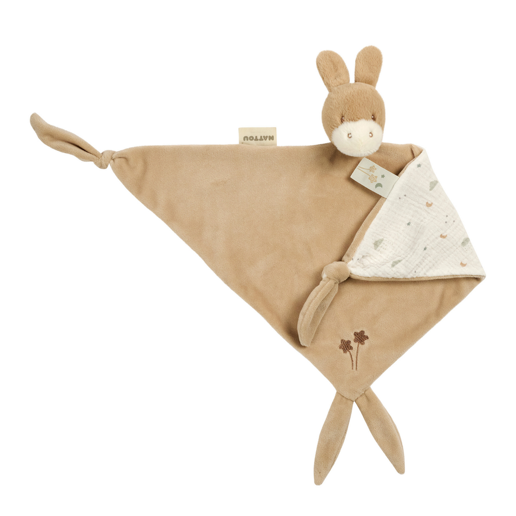LouLou Maxi Comforter Donkey - Baby Blanket- 60 x 40 cm - Light Caramel [FR]
