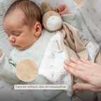 LouLou Maxi Comforter Donkey - Baby Blanket- 60 x 40 cm - Light Caramel [FR]