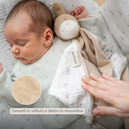 LouLou Maxi Comforter Donkey - Baby Blanket- 60 x 40 cm - Light Caramel [IT]