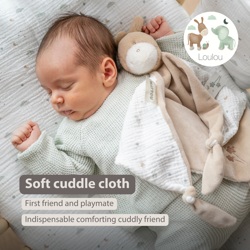 LouLou Maxi Comforter Donkey - Baby Blanket- 60 x 40 cm - Light Caramel [EN]
