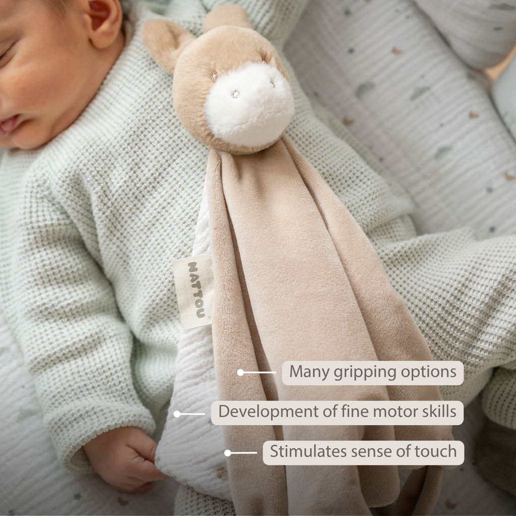 LouLou Maxi Comforter Donkey - Baby Blanket- 60 x 40 cm - Light Caramel [EN]