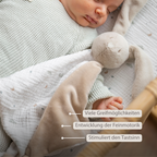 LouLou Maxi Comforter Rabbit - Baby Blanket - 60 x 40 cm - Sand and Ecru [DE]