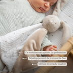 LouLou Maxi Comforter Rabbit - Baby Blanket - 60 x 40 cm - Sand and Ecru [FR]