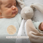 LouLou Maxi Comforter Rabbit - Baby Blanket - 60 x 40 cm - Sand and Ecru [FR]