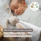 LouLou Maxi Comforter Rabbit - Baby Blanket - 60 x 40 cm - Sand and Ecru [IT]