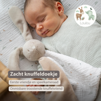 LouLou Maxi Comforter Rabbit - Baby Blanket - 60 x 40 cm - Sand and Ecru [NL]