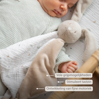 LouLou Maxi Comforter Rabbit - Baby Blanket - 60 x 40 cm - Sand and Ecru [NL]