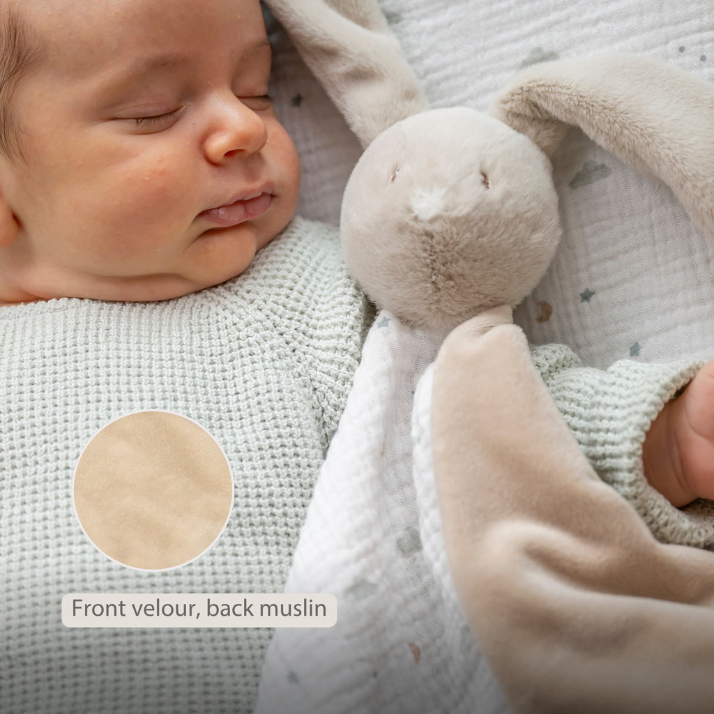 LouLou Maxi Comforter Rabbit - Baby Blanket - 60 x 40 cm - Sand and Ecru [EN]