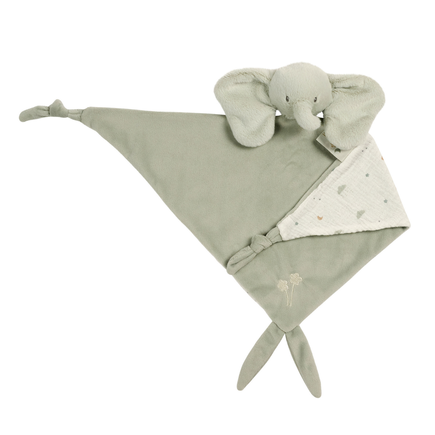 LouLou Maxi Comforter Elephant - Baby Blanket - 60 x 40 cm - Linden Green [EN]
