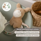 LouLou Rattle Donkey - 15 cm - Light Caramel [DE]