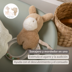 LouLou Rattle Donkey - 15 cm - Light Caramel [ES]