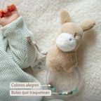 LouLou Rattle Donkey - 15 cm - Light Caramel [ES]