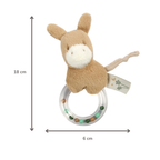 LouLou Rattle Donkey - 15 cm - Light Caramel [IT]