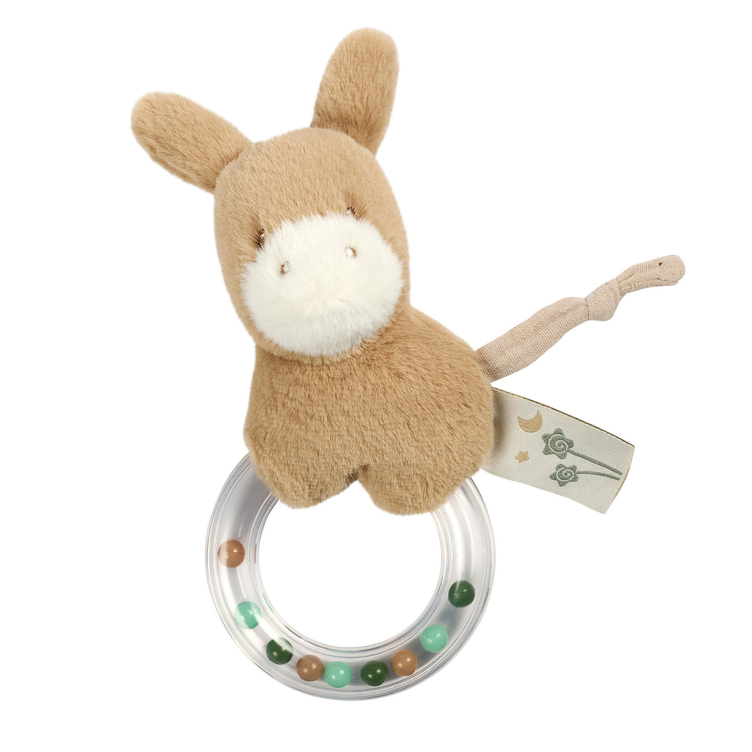 LouLou Rattle Donkey - 15 cm - Light Caramel [NL]