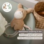 LouLou Rattle Donkey - 15 cm - Light Caramel [NL]