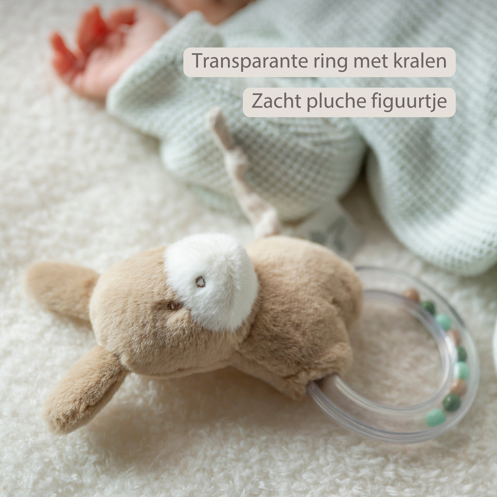 LouLou Rattle Donkey - 15 cm - Light Caramel [NL]