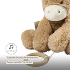 LouLou Musical Plush Donkey - Baby Soft Toy - 30 cm - Light Caramel [ES]