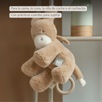 LouLou Musical Plush Donkey - Baby Soft Toy - 30 cm - Light Caramel [ES]