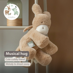 LouLou Musical Plush Donkey - Baby Soft Toy - 30 cm - Light Caramel [EN]
