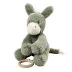 LouLou Musical Plush Donkey  - Baby Soft Toy - 30 cm - Dark Green [ES]