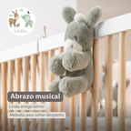 LouLou Musical Plush Donkey  - Baby Soft Toy - 30 cm - Dark Green [ES]