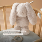 LouLou Musical Plush Rabbit  - Baby Soft Toy - 30 cm - Sand [ES]
