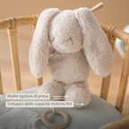 LouLou Musical Plush Rabbit  - Baby Soft Toy - 30 cm - Sand [IT]