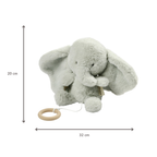 LouLou Musical Plush Elephant  - Baby Soft Toy - 30 cm - Linden Green [DE]