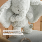 LouLou Musical Plush Elephant  - Baby Soft Toy - 30 cm - Linden Green [ES]