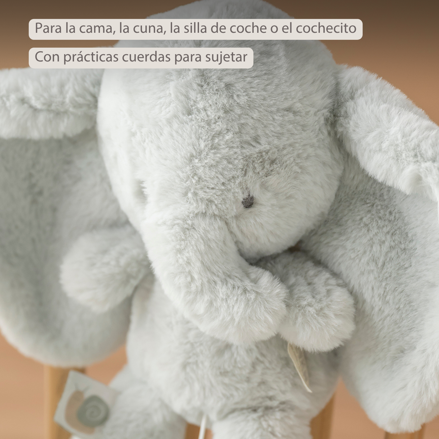 LouLou Musical Plush Elephant  - Baby Soft Toy - 30 cm - Linden Green [ES]