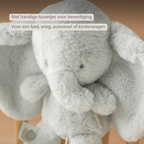 LouLou Musical Plush Elephant  - Baby Soft Toy - 30 cm - Linden Green [NL]