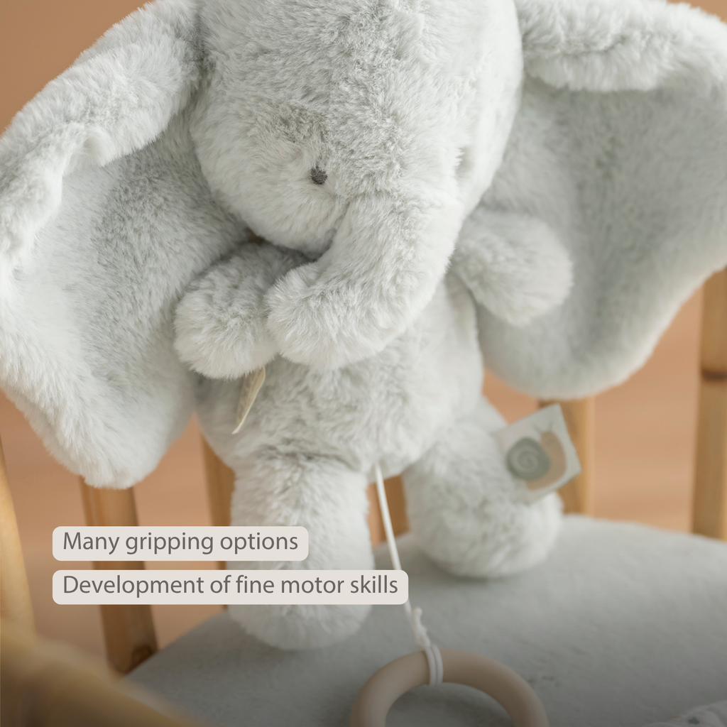LouLou Musical Plush Elephant  - Baby Soft Toy - 30 cm - Linden Green [EN]