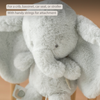 LouLou Musical Plush Elephant  - Baby Soft Toy - 30 cm - Linden Green [EN]