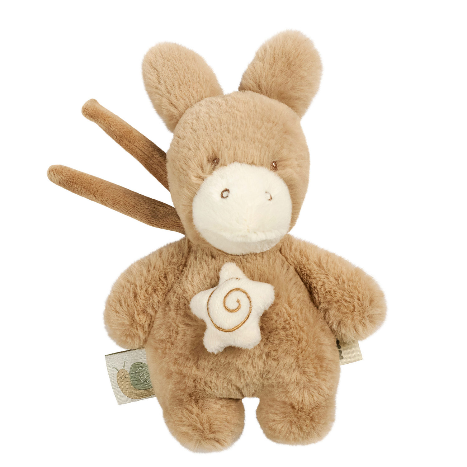 LouLou Mini Musical Plush Donkey - Baby Soft Toy - 20 cm - Light Caramel [DE]