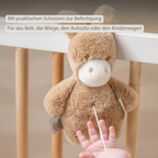 LouLou Mini Musical Plush Donkey - Baby Soft Toy - 20 cm - Light Caramel [DE]