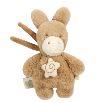LouLou Mini Peluche Musical Burro - Peluche para Bebé - 20 cm - Caramelo Claro