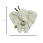 LouLou Mini Musical Plush Elephant - Baby Soft Toy - 20 cm - Linden Green [ES]