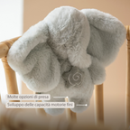 LouLou Mini Musical Plush Elephant - Baby Soft Toy - 20 cm - Linden Green [IT]