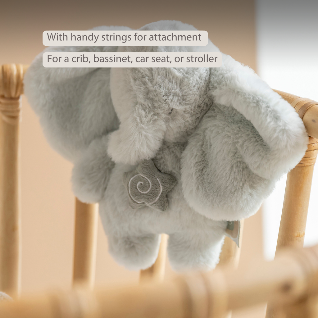 LouLou Mini Musical Plush Elephant - Baby Soft Toy - 20 cm - Linden Green [EN]