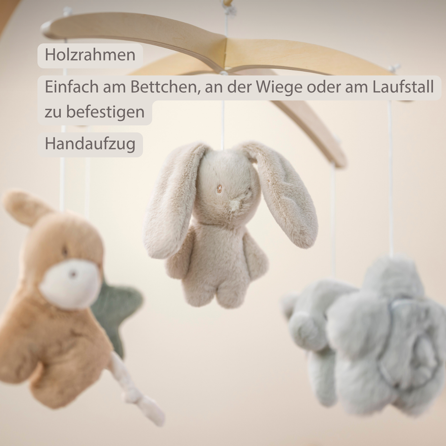 LouLou Musical Mobile - 50 x 40 x 74 cm - Soft Colours [DE]