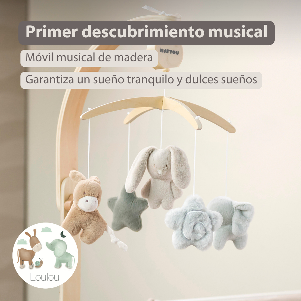 LouLou Musical Mobile - 50 x 40 x 74 cm - Soft Colours [ES]