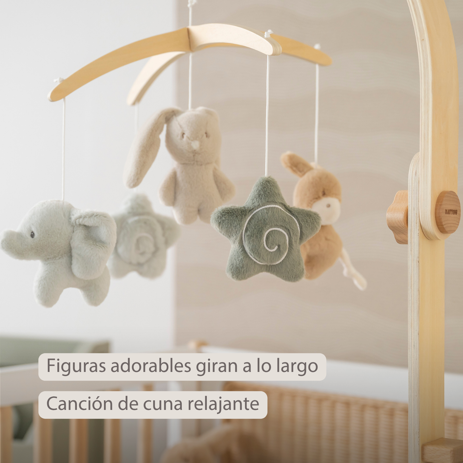LouLou Musical Mobile - 50 x 40 x 74 cm - Soft Colours [ES]