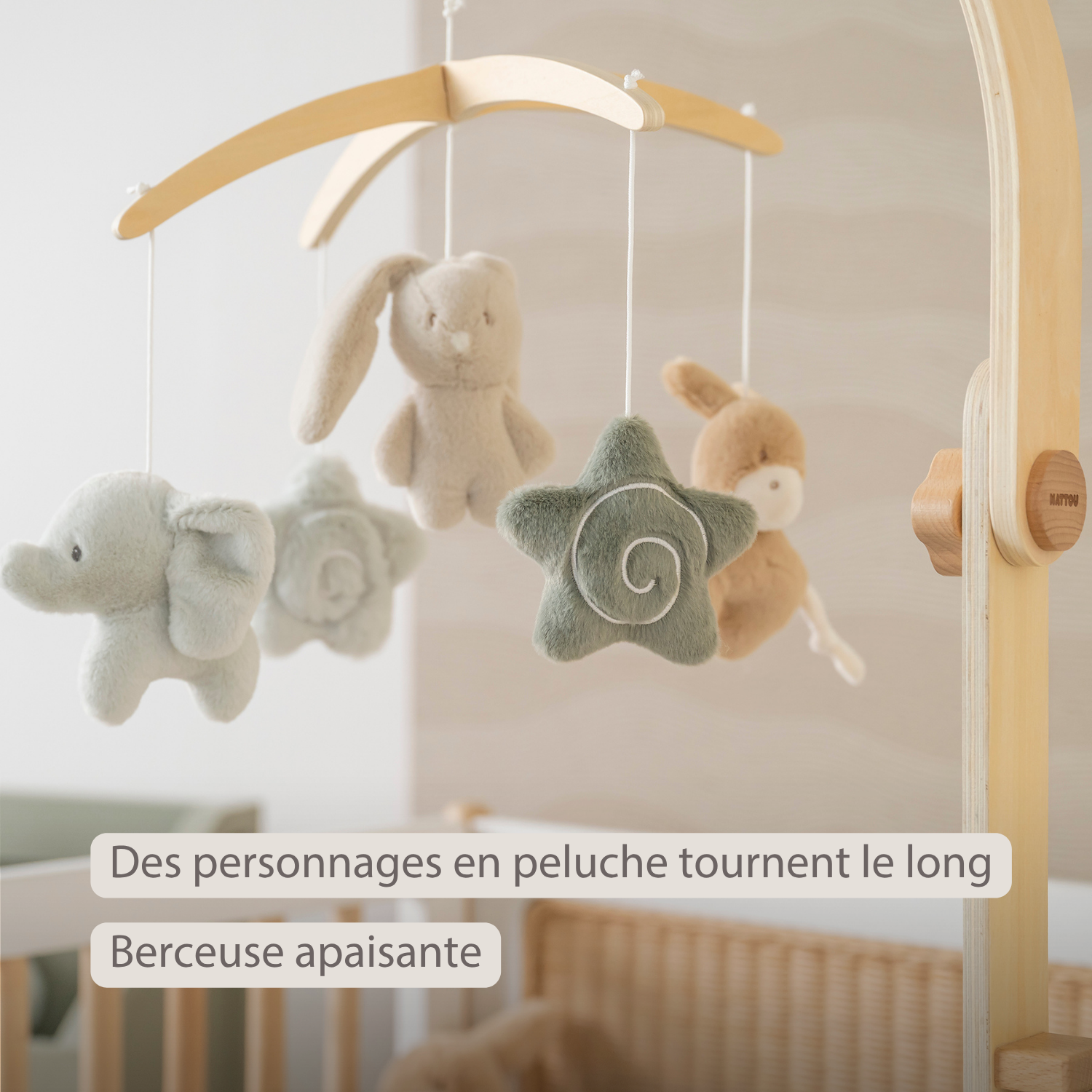 LouLou Musical Mobile - 50 x 40 x 74 cm - Soft Colours [FR]