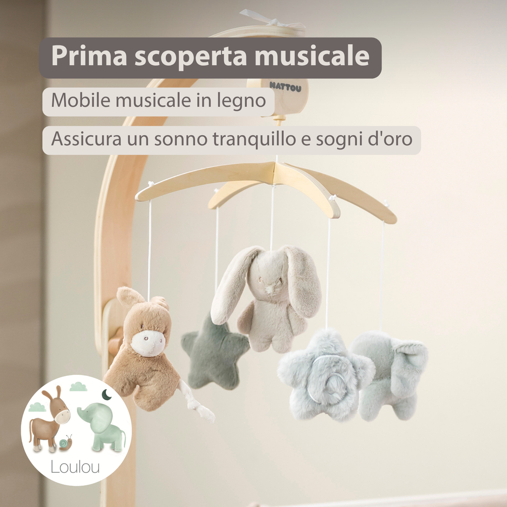 LouLou Musical Mobile - 50 x 40 x 74 cm - Soft Colours [IT]