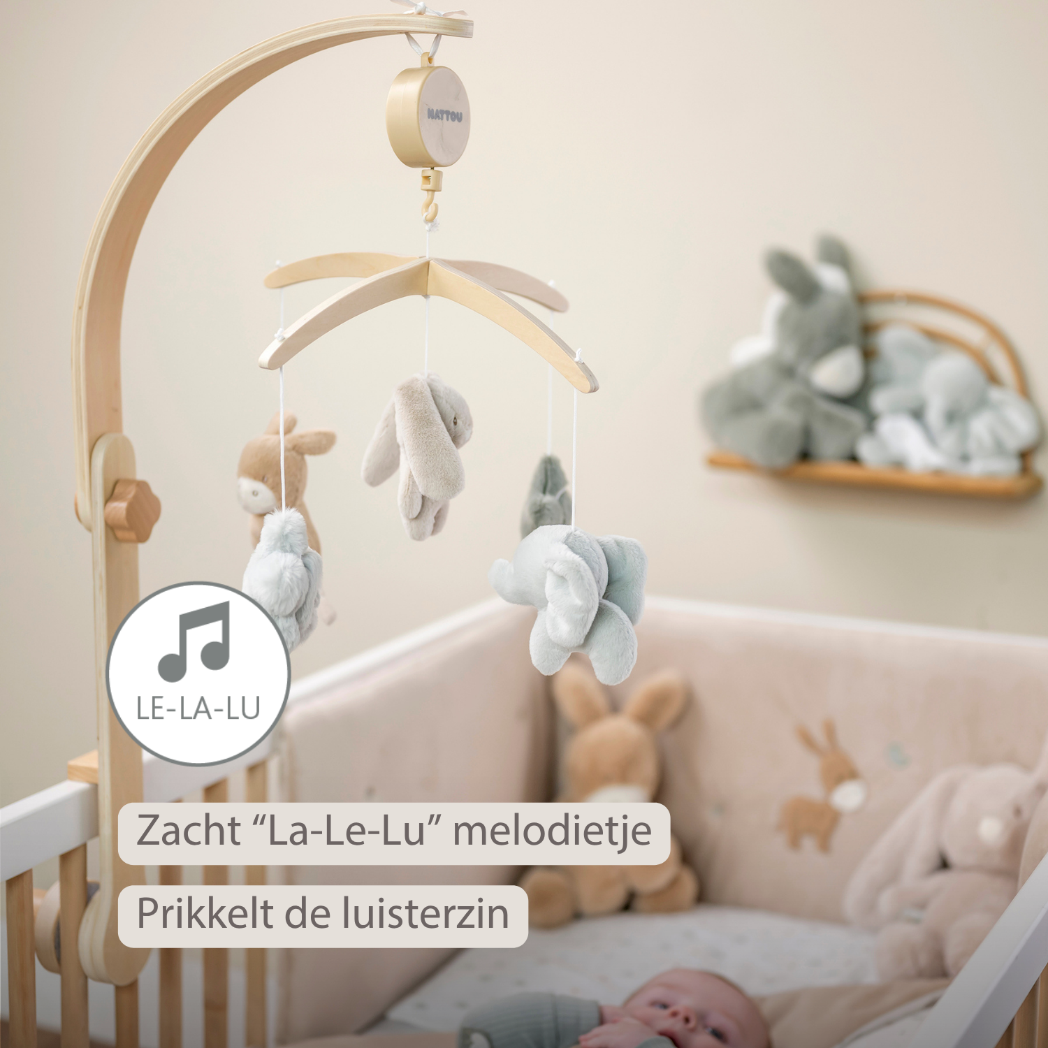 LouLou Musical Mobile - 50 x 40 x 74 cm - Soft Colours [NL]