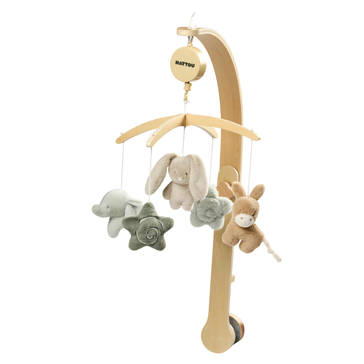 LouLou Mobile Musical en Bois - 50 x 40 x 74 cm - Couleurs Douces