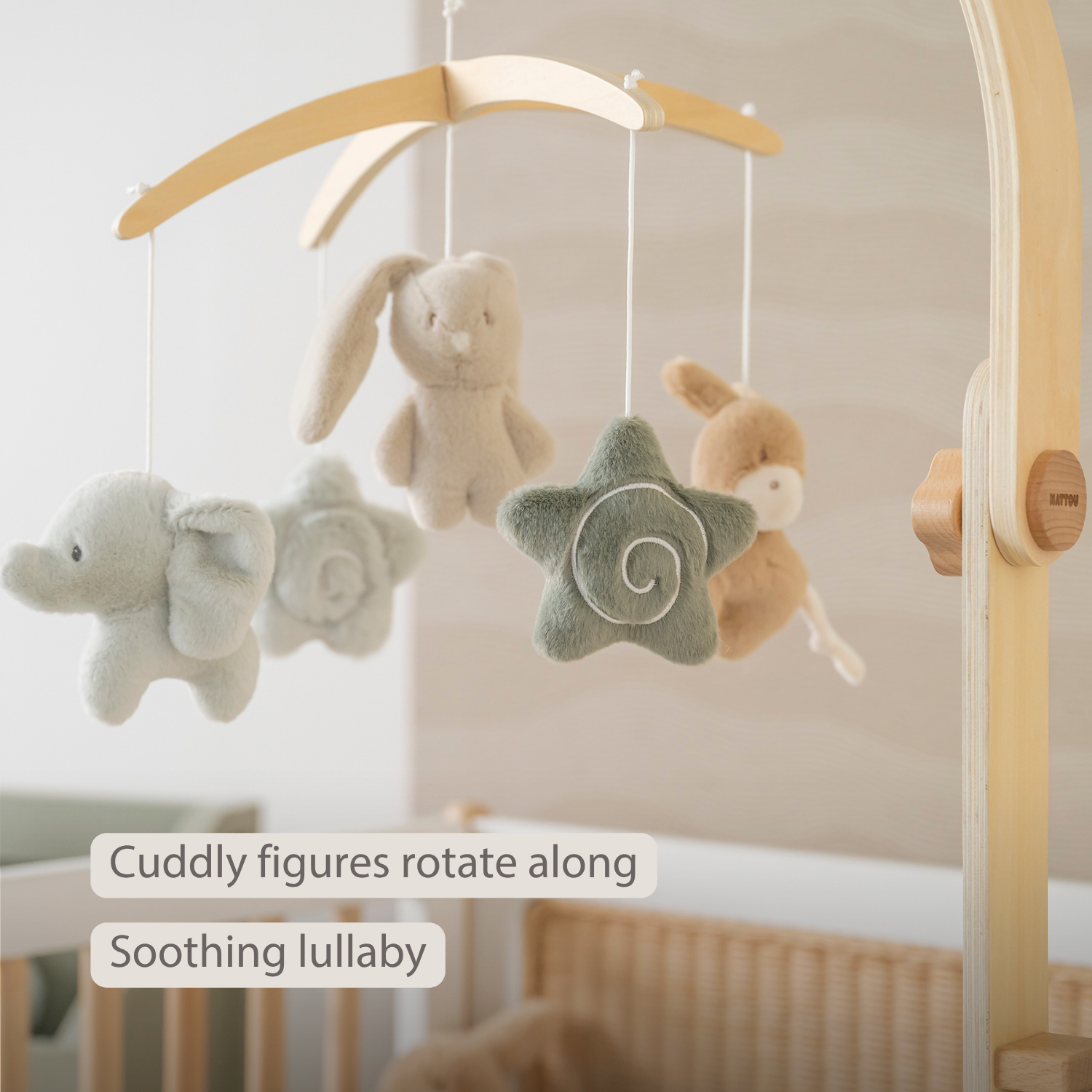 LouLou Musical Mobile - 50 x 40 x 74 cm - Soft Colours [EN]