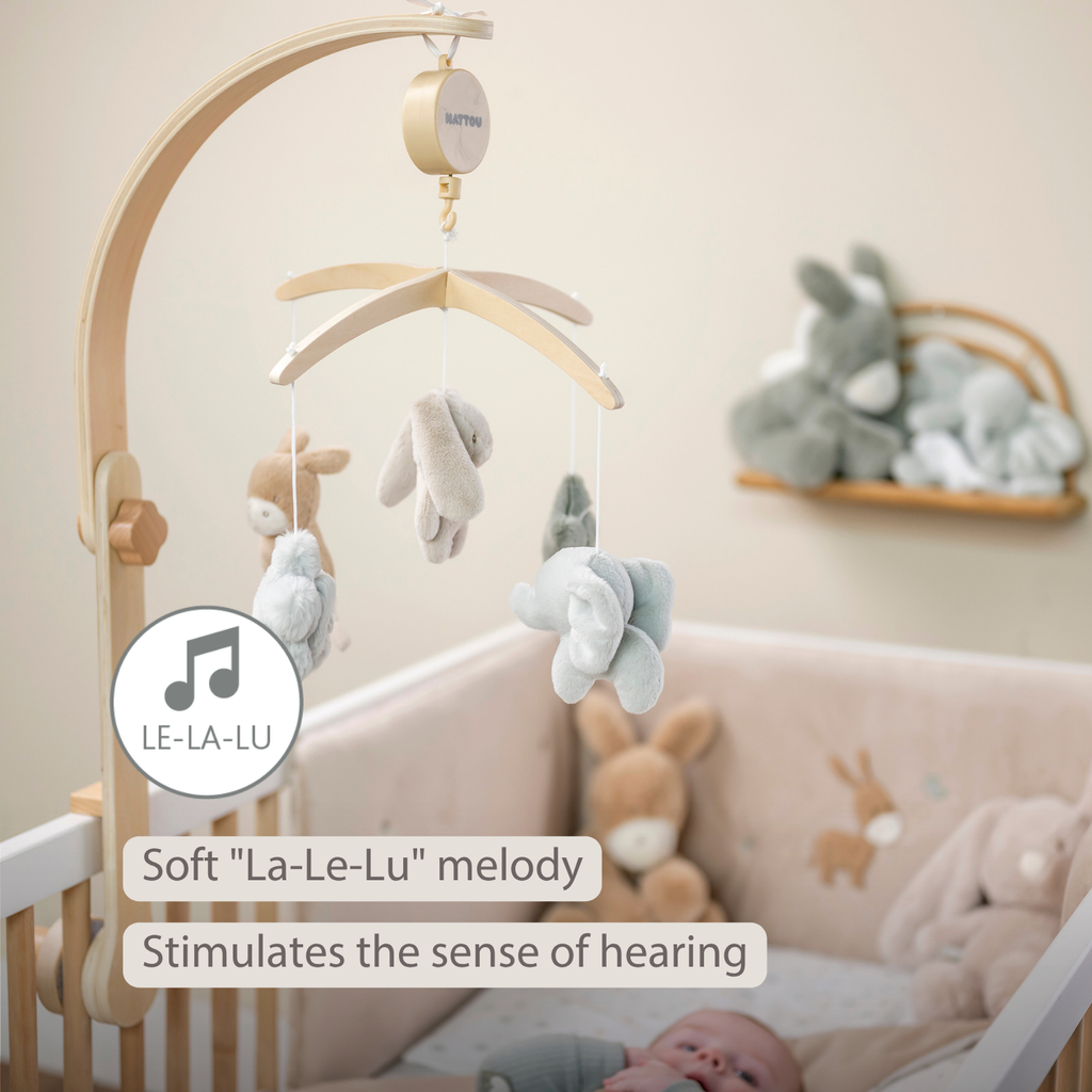 LouLou Musical Mobile - 50 x 40 x 74 cm - Soft Colours [EN]