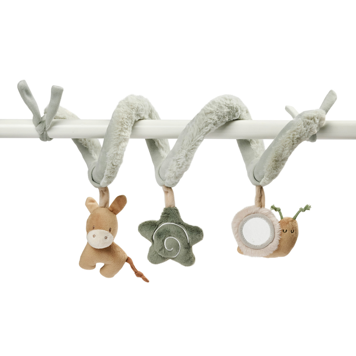 LouLou Activity Spiral - Baby Spiral Toy for Home or On the Go - 18 cm - Soft Colours [ES]