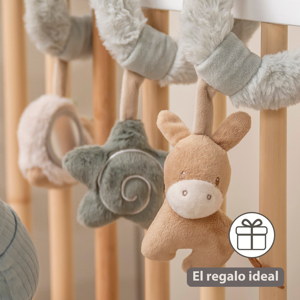 LouLou Activity Spiral - Baby Spiral Toy for Home or On the Go - 18 cm - Soft Colours [ES]